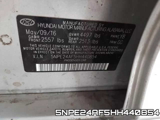 5NPE24AF5HH440854 фото 2
