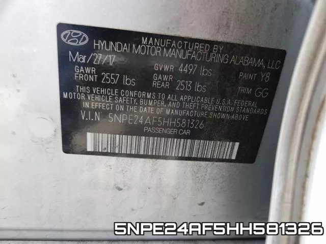 5NPE24AF5HH581326 фото 2