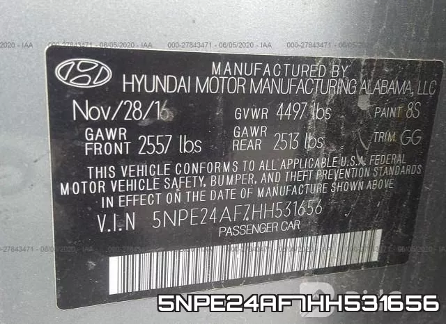 5NPE24AF7HH531656 фото 10