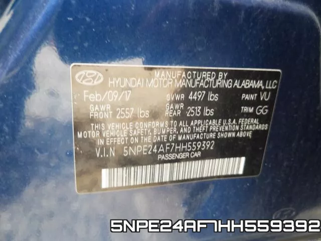 5NPE24AF7HH559392 фото 2