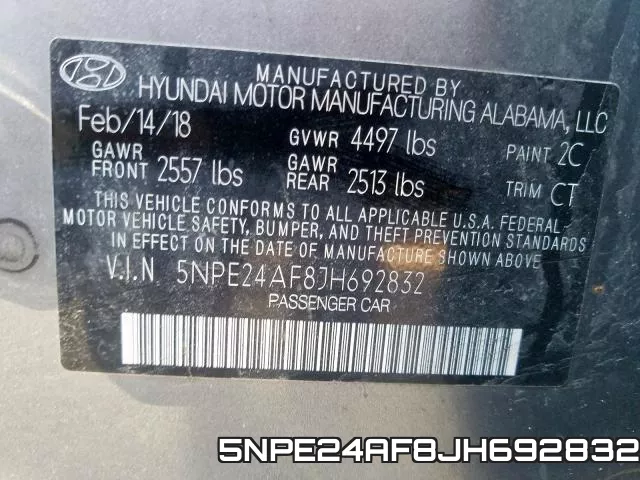 5NPE24AF8JH692832 фото 2