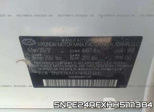 5NPE24AFXHH577384 фото 10