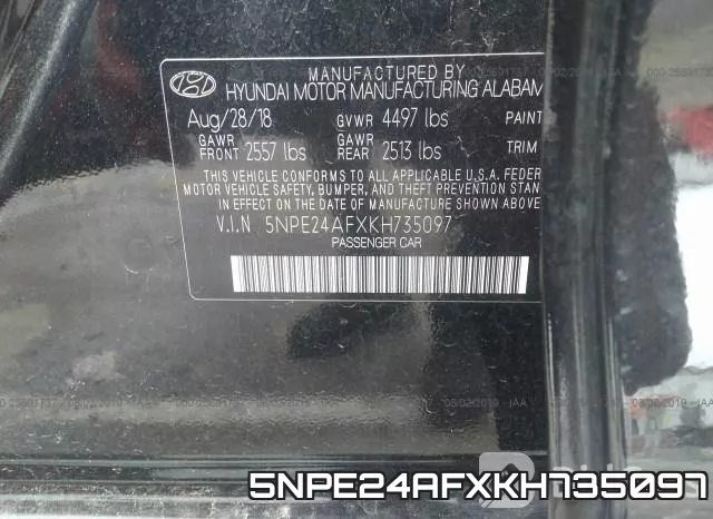 5NPE24AFXKH735097 фото 10