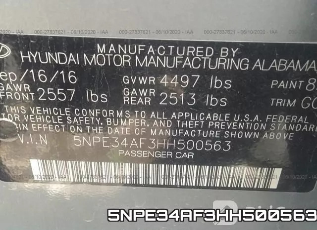 5NPE34AF3HH500563 фото 10