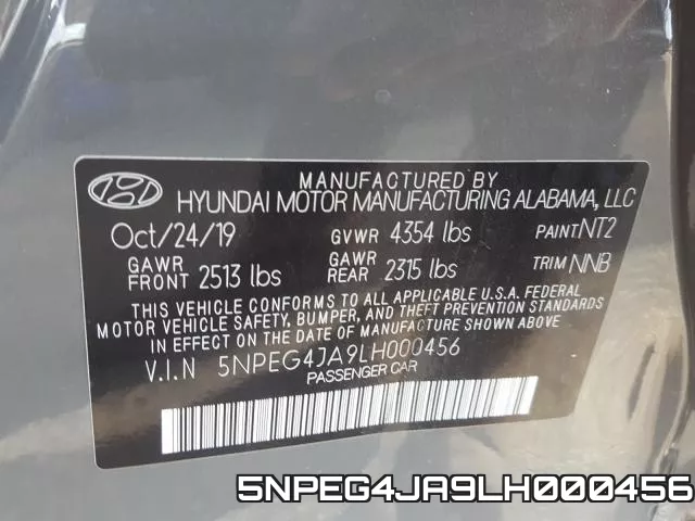 5NPEG4JA9LH000456 фото 2