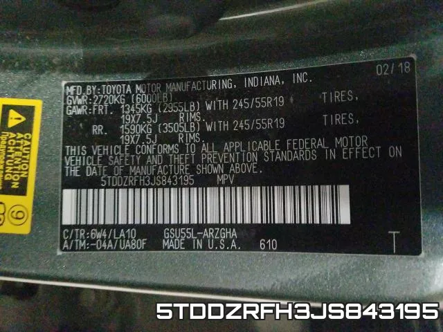 5TDDZRFH3JS843195 фото 2