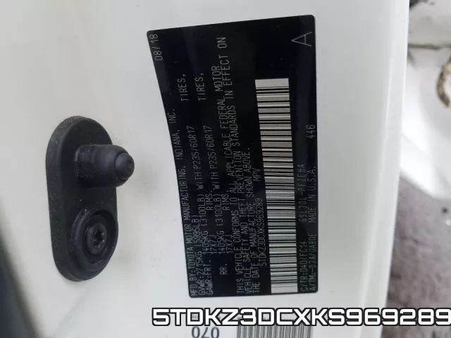 5TDKZ3DCXKS969289 фото 2