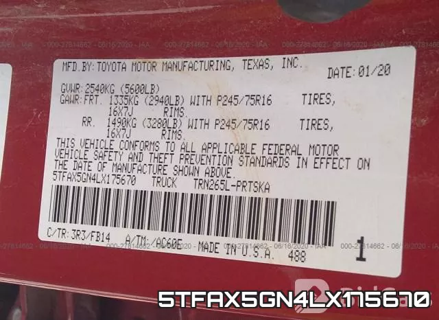 5TFAX5GN4LX175670 фото 10
