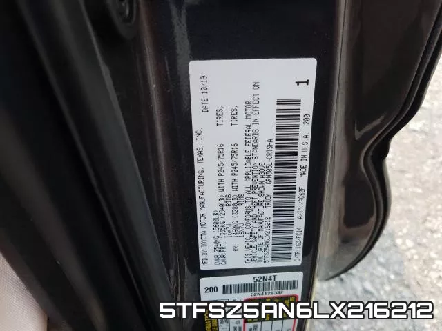 5TFSZ5AN6LX216212 фото 2