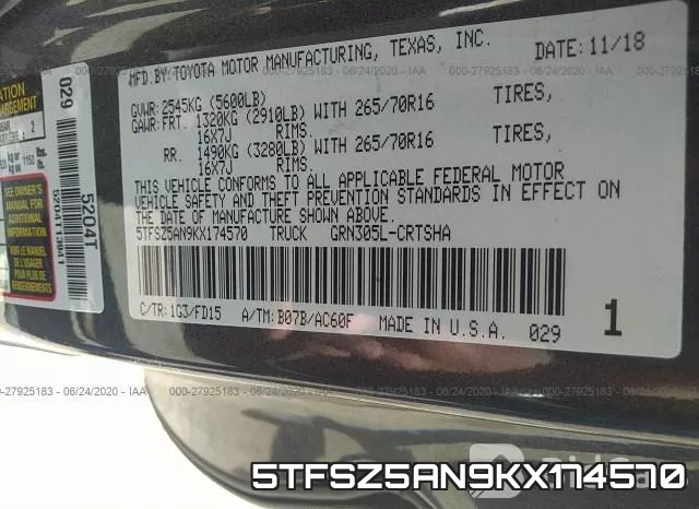 5TFSZ5AN9KX174570 фото 10