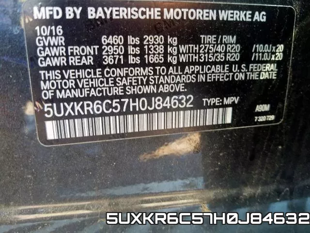 5UXKR6C57H0J84632 фото 2
