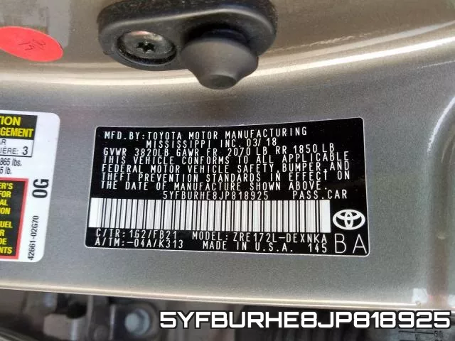 5YFBURHE8JP818925 фото 2