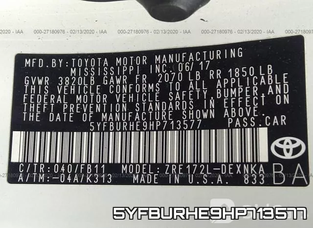 5YFBURHE9HP713577 фото 10