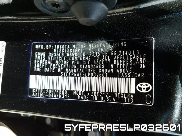 5YFEPRAE5LP032601 фото 2