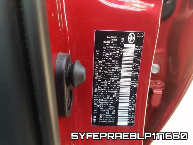 5YFEPRAE8LP117660 фото 2