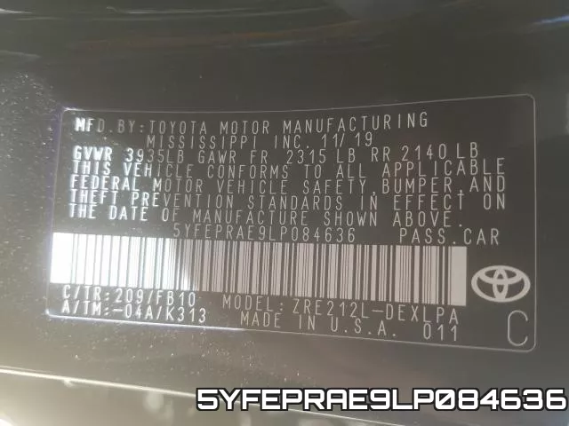 5YFEPRAE9LP084636 фото 2