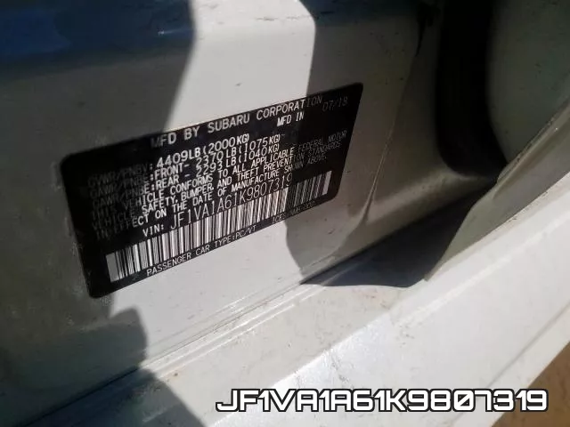 JF1VA1A61K9807319 фото 2