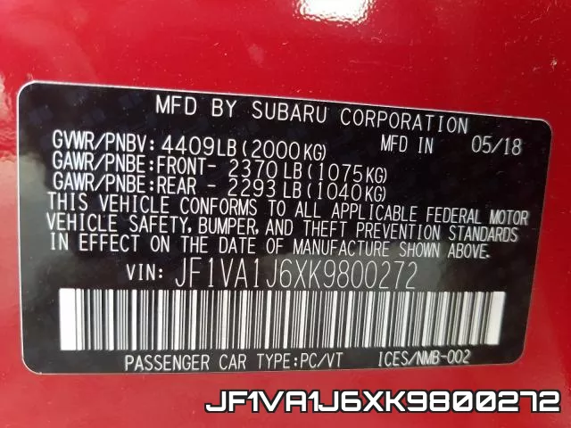 JF1VA1J6XK9800272 фото 2
