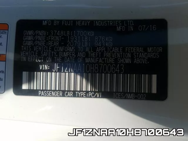 JF1ZNAA10H8700643 фото 2