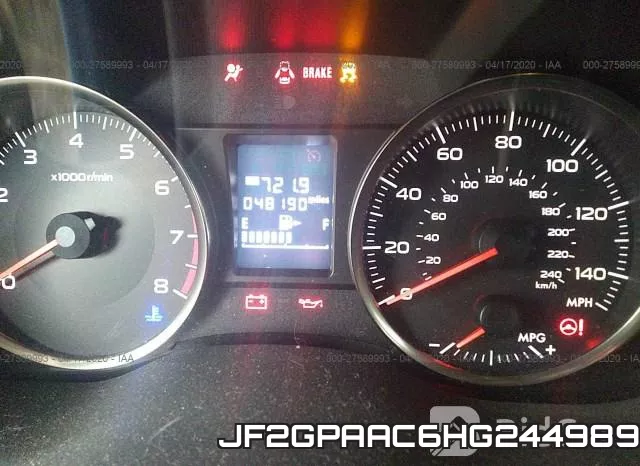 JF2GPAAC6HG244989 фото 8