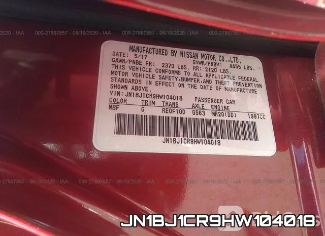 JN1BJ1CR9HW104018 фото 10