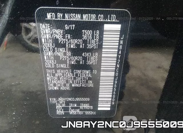JN8AY2NC0J9555009 фото 10