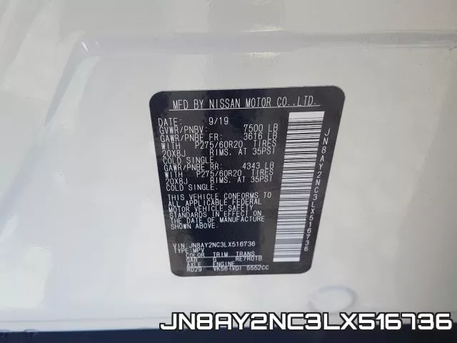 JN8AY2NC3LX516736 фото 2