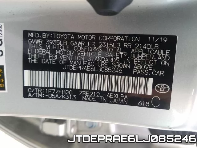 JTDEPRAE6LJ085246 фото 2