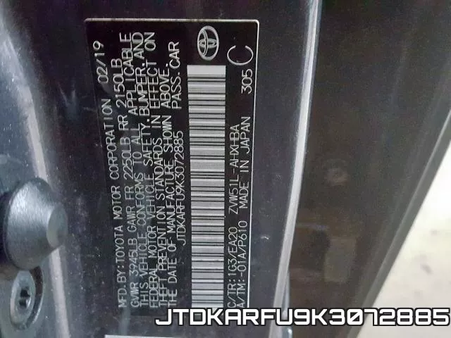 JTDKARFU9K3072885 фото 2