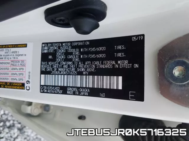 JTEBU5JR0K5716325 фото 2