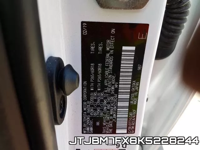 JTJBM7FX8K5228244 фото 2