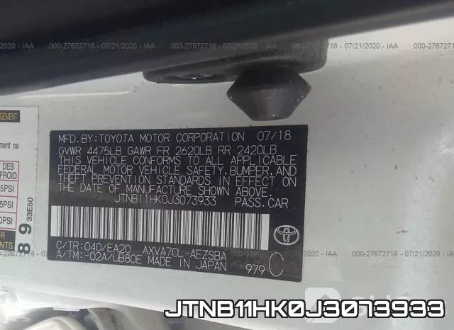 JTNB11HK0J3073933 фото 10