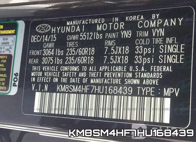 KM8SM4HF7HU168439 фото 10