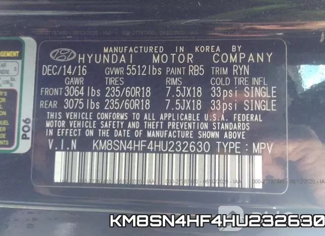 KM8SN4HF4HU232630 фото 10