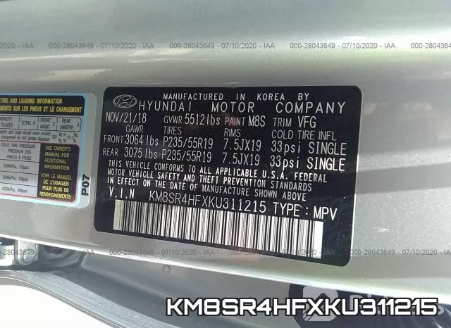 KM8SR4HFXKU311215 фото 10