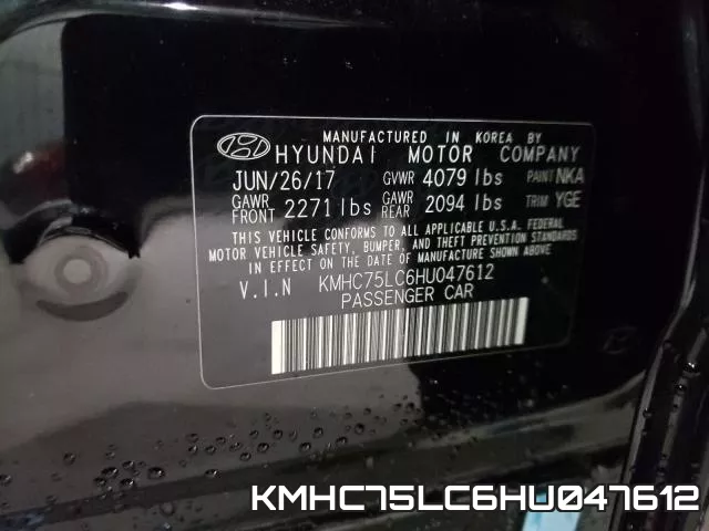 KMHC75LC6HU047612 фото 2