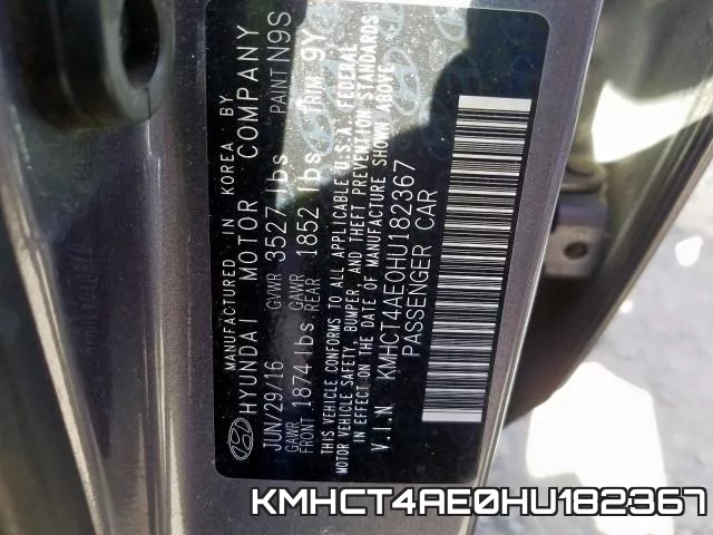KMHCT4AE0HU182367 фото 2