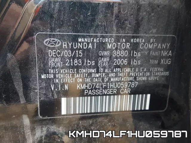 KMHD74LF1HU059787 фото 2