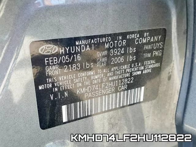 KMHD74LF2HU112822 фото 2