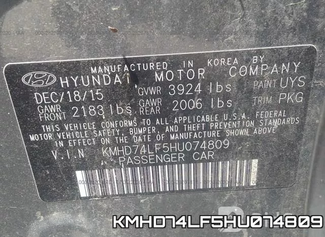 KMHD74LF5HU074809 фото 10