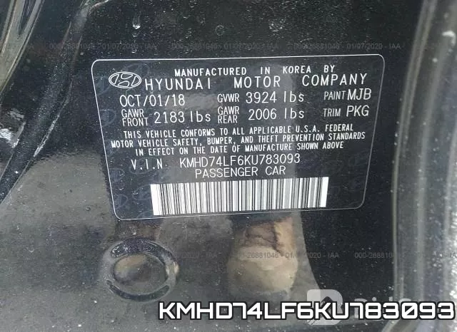 KMHD74LF6KU783093 фото 10