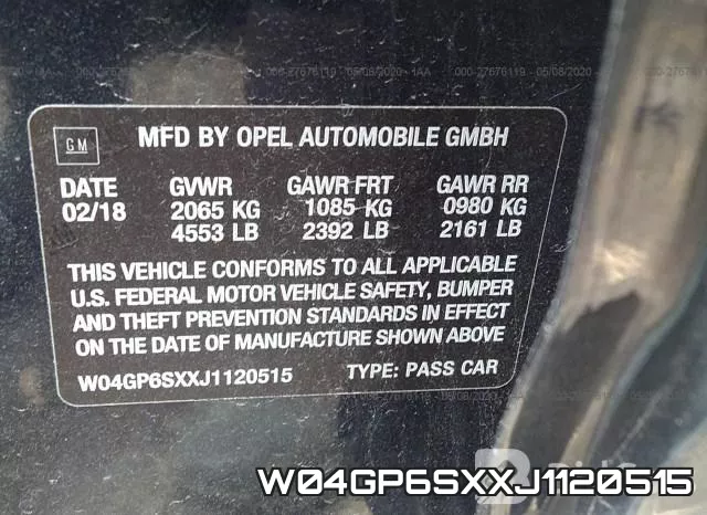 W04GP6SXXJ1120515 фото 10