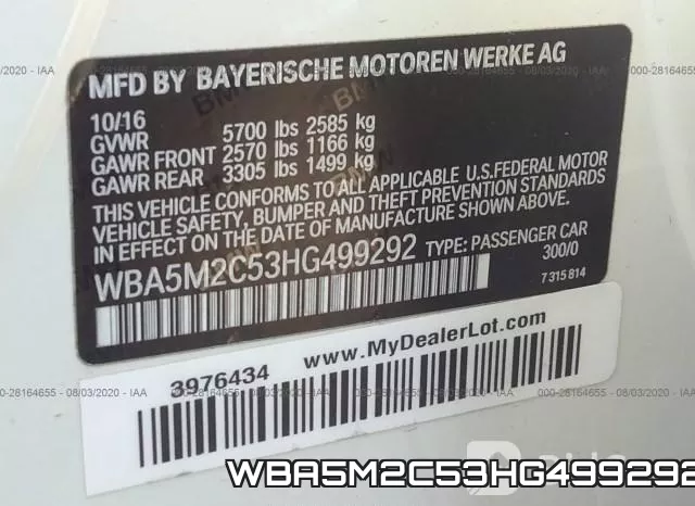 WBA5M2C53HG499292 фото 10