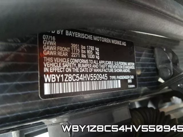 WBY1Z8C54HV550945 фото 2