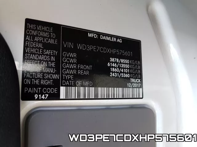 WD3PE7CDXHP575601 фото 2