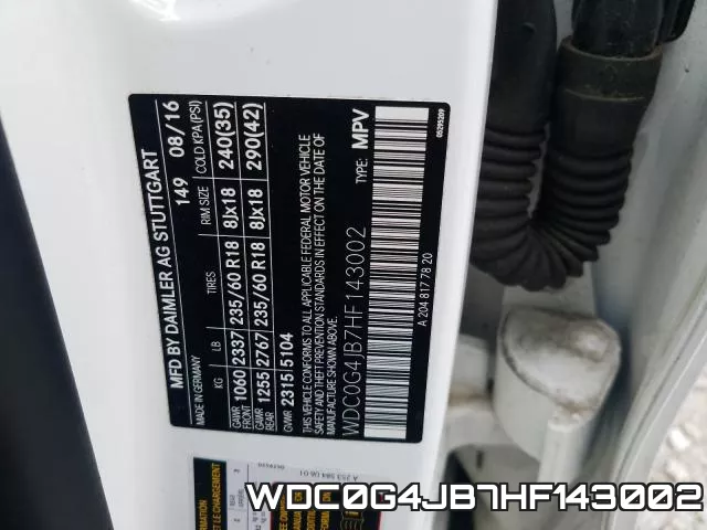 WDC0G4JB7HF143002 фото 2