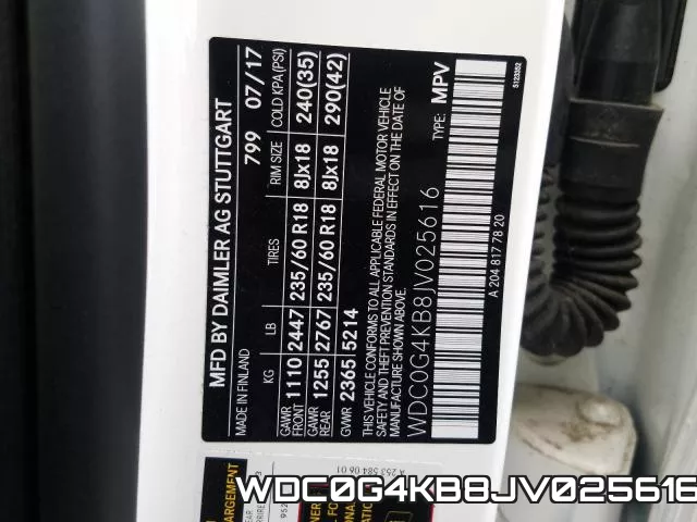 WDC0G4KB8JV025616 фото 2