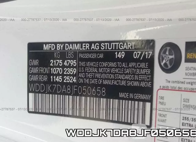 WDDJK7DA8JF050658 фото 10