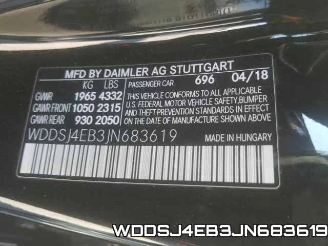 WDDSJ4EB3JN683619 фото 2