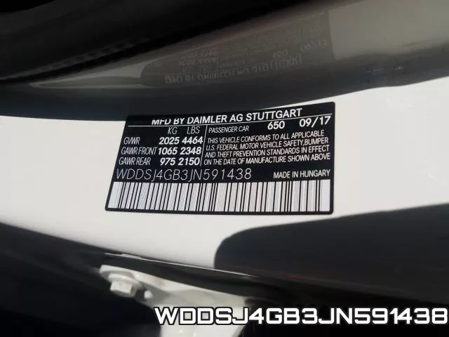 WDDSJ4GB3JN591438 фото 2